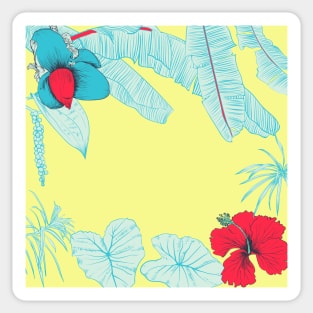 Seamless tropical pattern with banana palms Sticker